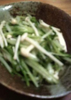 水菜＋えのきのカラシ和え-レシピのメイン写真