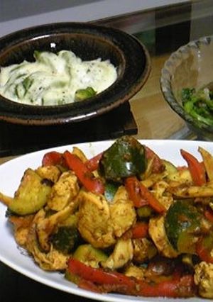 ズッキーニと鶏肉のカレー炒め-レシピのメイン写真