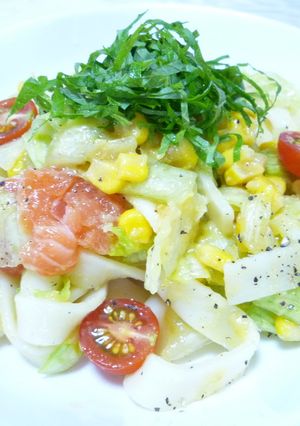 サーモンとクリームコーンのパスタ-レシピのメイン写真