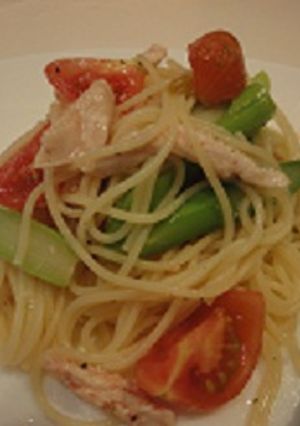 トマトとアスパラの冷製パスタ-レシピのメイン写真