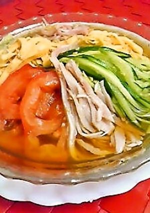夏にスープと食べる☆冷やし中華!-レシピのメイン写真