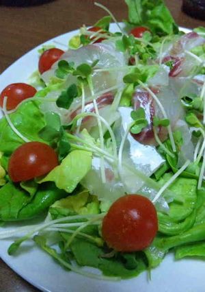 鯛の野菜たっぷり和風カルパッチョ！-レシピのメイン写真