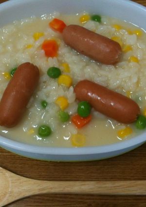 朝食に♪簡単♪あっさりチーズリゾット-レシピのメイン写真