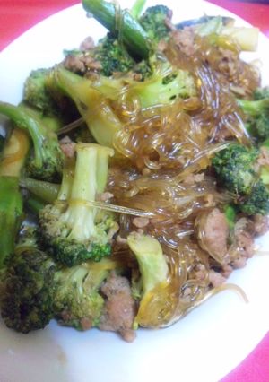 ブロッコリーと挽肉✿ 春雨エスニック炒め-レシピのメイン写真