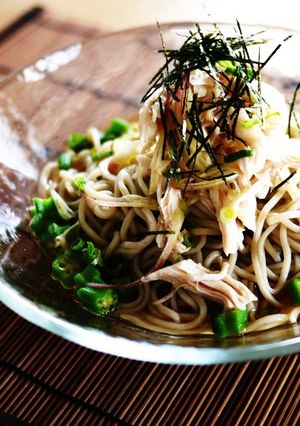 冷やし蕎麦　鶏わさび風味-レシピのメイン写真