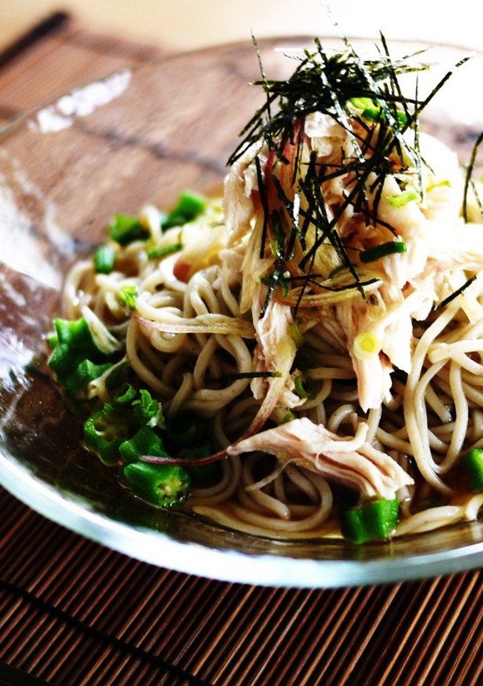 冷やし蕎麦　鶏わさび風味-レシピのメイン写真