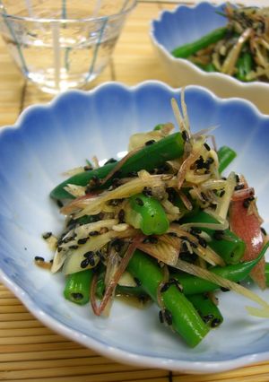 茗荷といんげんの簡単ポン酢和え☆-レシピのメイン写真
