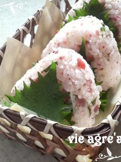 カリカリ梅でサッパリと♪しそ梅おにぎり-レシピのメイン写真