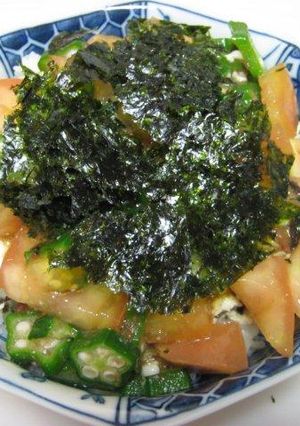 夏ごはん　豆腐と野菜丼-レシピのメイン写真