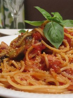 ナスとベーコンのトマトパスタ-レシピのメイン写真