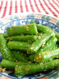 お弁当の定番に!!さやいんげんの胡麻和え-レシピのメイン写真