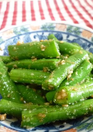 お弁当の定番に!!さやいんげんの胡麻和え-レシピのメイン写真