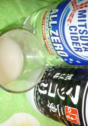 黒豆マッコリのゼロサイダー割り^^-レシピのメイン写真
