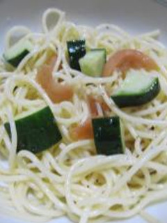 梅でさっぱり冷製パスタ-レシピのメイン写真
