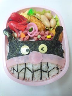 キャラ弁☆バイキンマン のり弁簡単♪-レシピのメイン写真