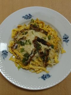 栄養満点!うなぎととろろの冷製パスタ-レシピのメイン写真