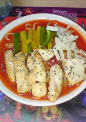 辛うま♪スパイシートマトラーメン-レシピのメイン写真