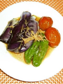 ナスとミニトマトの揚げ煮びたし-レシピのメイン写真