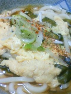 ふわふわ卵とわかめのうどん*゚-レシピのメイン写真