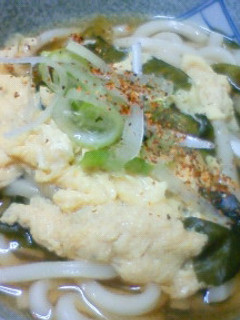 ふわふわ卵とわかめのうどん*゚-レシピのメイン写真