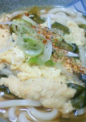 ふわふわ卵とわかめのうどん*゚-レシピのメイン写真
