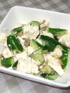 きゅうりとザーサイのくずし豆腐-レシピのメイン写真