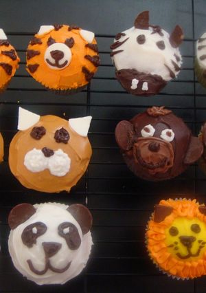 カップケーキ動物デコ３　ライオン-レシピのメイン写真