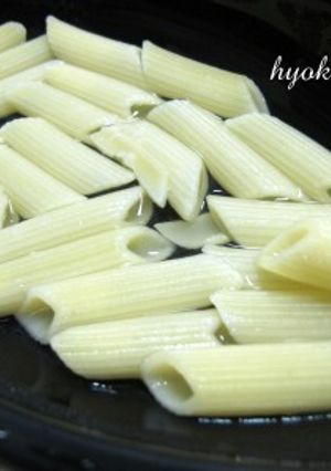 節約！シリコン製品を使って、1分半パスタ-レシピのメイン写真