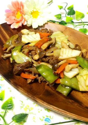 ひと味違う！ｿｰｽ味の野菜炒め♪-レシピのメイン写真