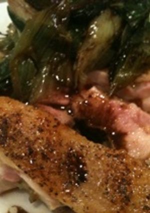 鶏モモ肉のロースト 九条葱を添えて-レシピのメイン写真