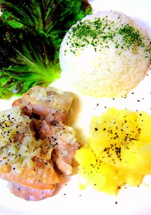 鶏のクリーム煮ワンプレート☆おうちカフェ-レシピのメイン写真