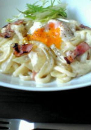 ●○うどん de カルボナーラ○●-レシピのメイン写真
