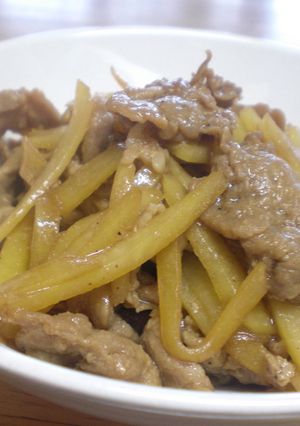 *シャキシャキじゃが芋と豚肉の炒め物*-レシピのメイン写真