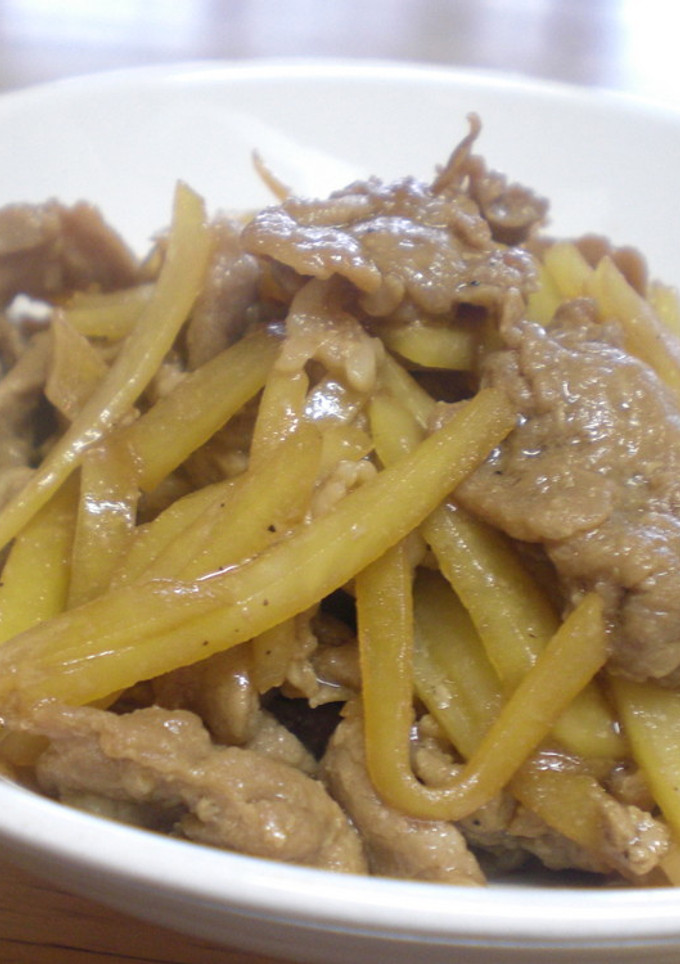 *シャキシャキじゃが芋と豚肉の炒め物*-レシピのメイン写真