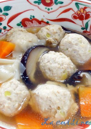 鶏だんごとワンタンのスープ-レシピのメイン写真