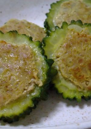ゴーヤの肉詰めカレー味-レシピのメイン写真