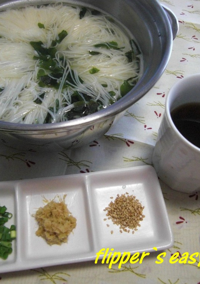 熱々で行こう！釜揚げそうめん♪-レシピのメイン写真