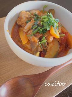 野菜ジュースを使ったチキン煮込み-レシピのメイン写真