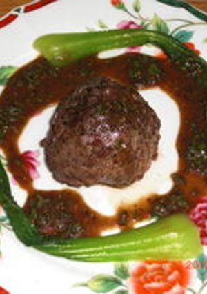 夏野菜入り肉玉ソテーマスタード風味-レシピのメイン写真