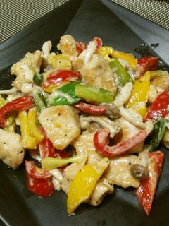 鶏肉とパプリカのマヨネーズ炒め-レシピのメイン写真