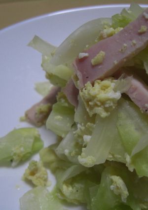 レンジで即効！　ハムとキャベツの蒸し物☆-レシピのメイン写真