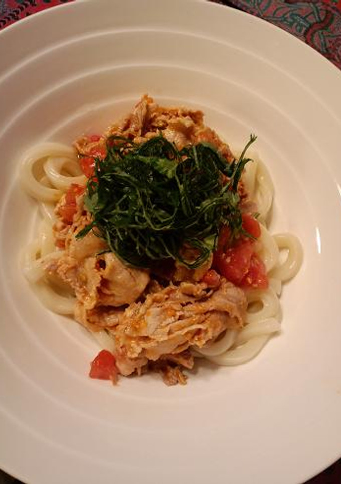 豚しゃぶ＆トマトの冷やしうどん-レシピのメイン写真