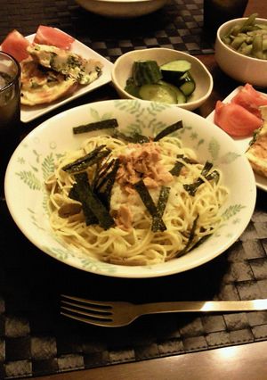 おろし＆ツナきのこの和風仕立て冷製パスタ-レシピのメイン写真