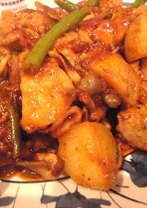 ストウブで☆鶏肉のトマトソース煮込み-レシピのメイン写真