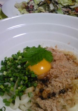 うどんで和風カルボナーラ♪-レシピのメイン写真