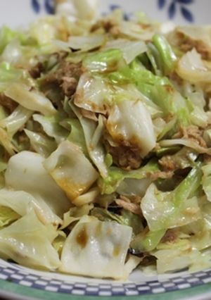 パパっとキャベツとツナの煮物-レシピのメイン写真