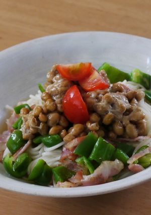 変わりぶっかけ冷やし納豆そうめん-レシピのメイン写真
