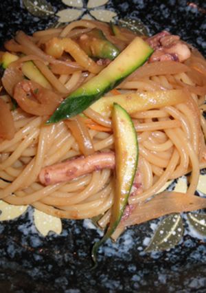 イカげそとイカのはらわたのパスタ-レシピのメイン写真
