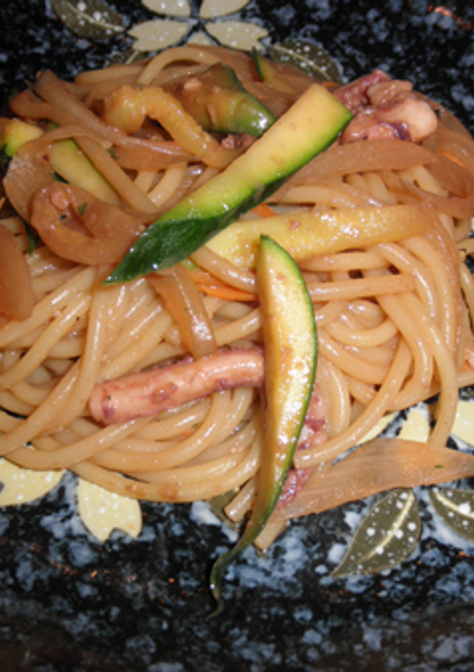 イカげそとイカのはらわたのパスタ-レシピのメイン写真