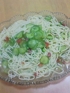たっぷりキュウリの冷製パスタ-レシピのメイン写真